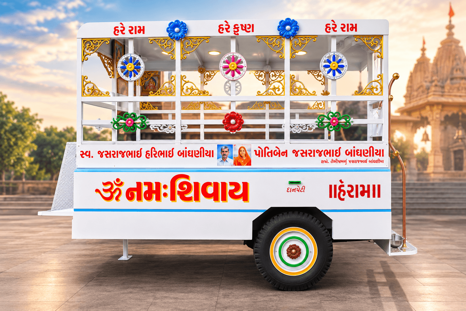 શાંતિ રથ શવ વાહિની ટ્રેલર — જય ખોડિયાર વેલ્ડિંગ વર્ક, જસદણ રાજકોટ
